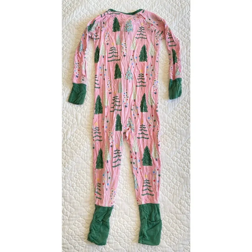 Little Sleepies Baby Girls Bamboo Zippy Sleeper Twinkling Trees Christmas 12-18m